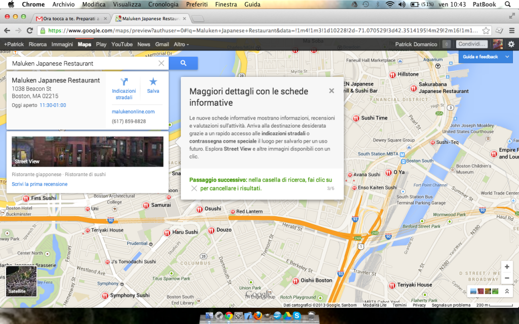 Nuovo Google Maps scheda attività