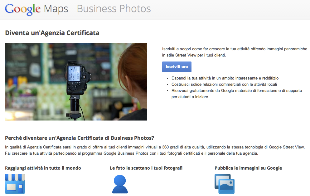 Fotografo Certificato Google